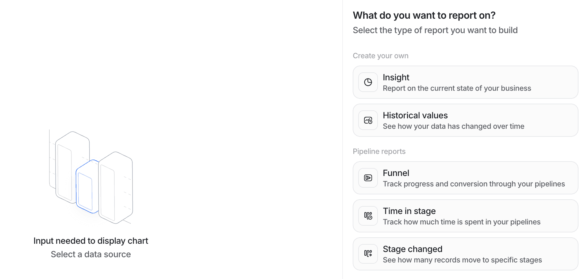 Attio report type options